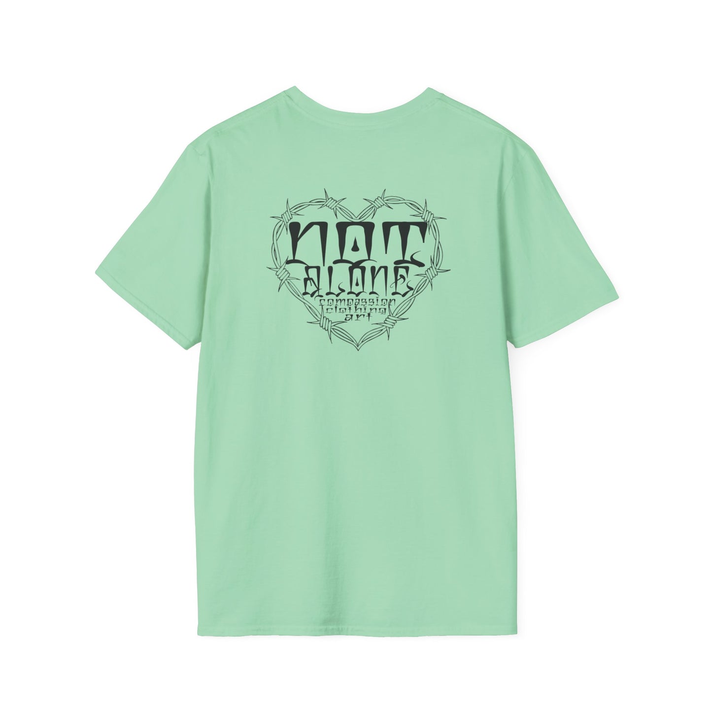 Bohemian Graphic T-Shirt - 'Not Alone' Heart Design