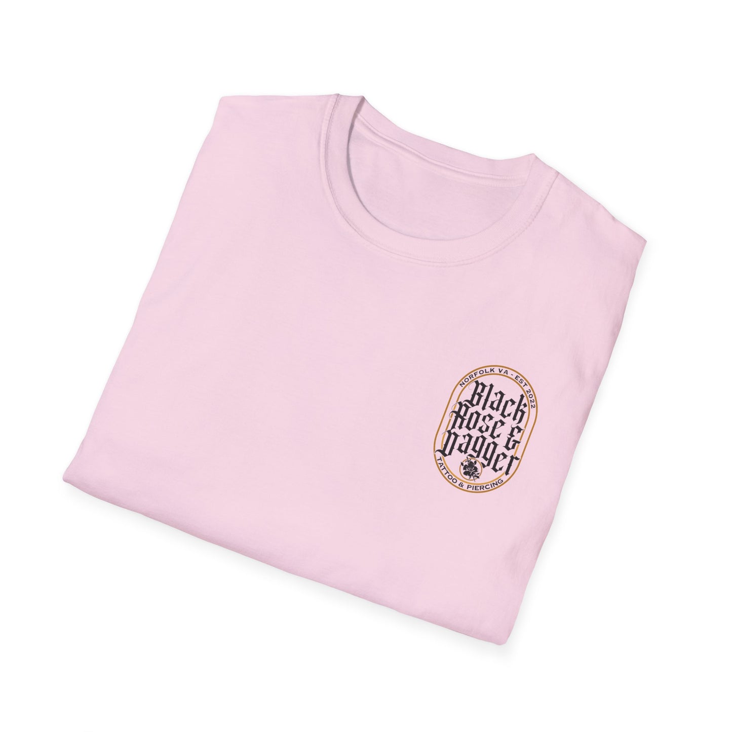 Unisex Softstyle T-Shirt - Black Rose & Dagger Graphic Tee