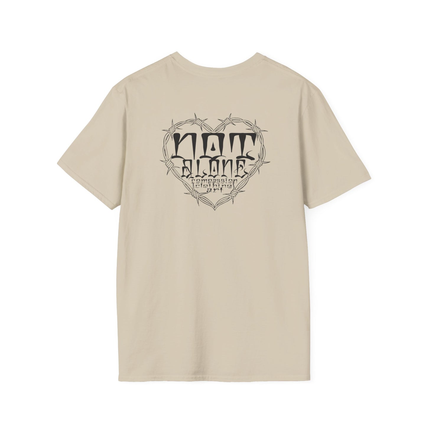Bohemian Graphic T-Shirt - 'Not Alone' Heart Design