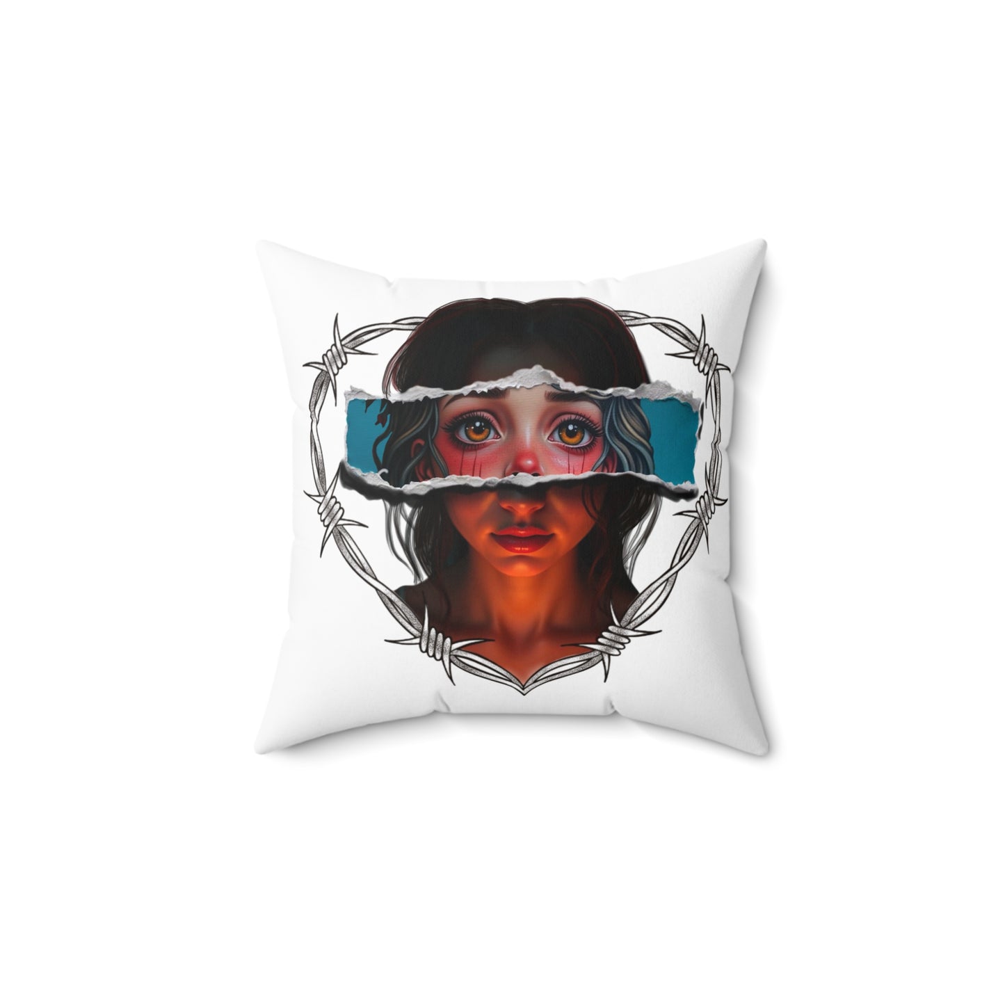 Artistic Square Pillow with Unique Designs – Perfect for Home Decor