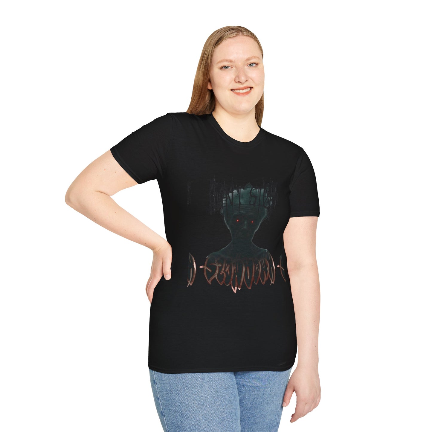 Unisex Softstyle Graphic Tee - "Can't Stop" Horror Design