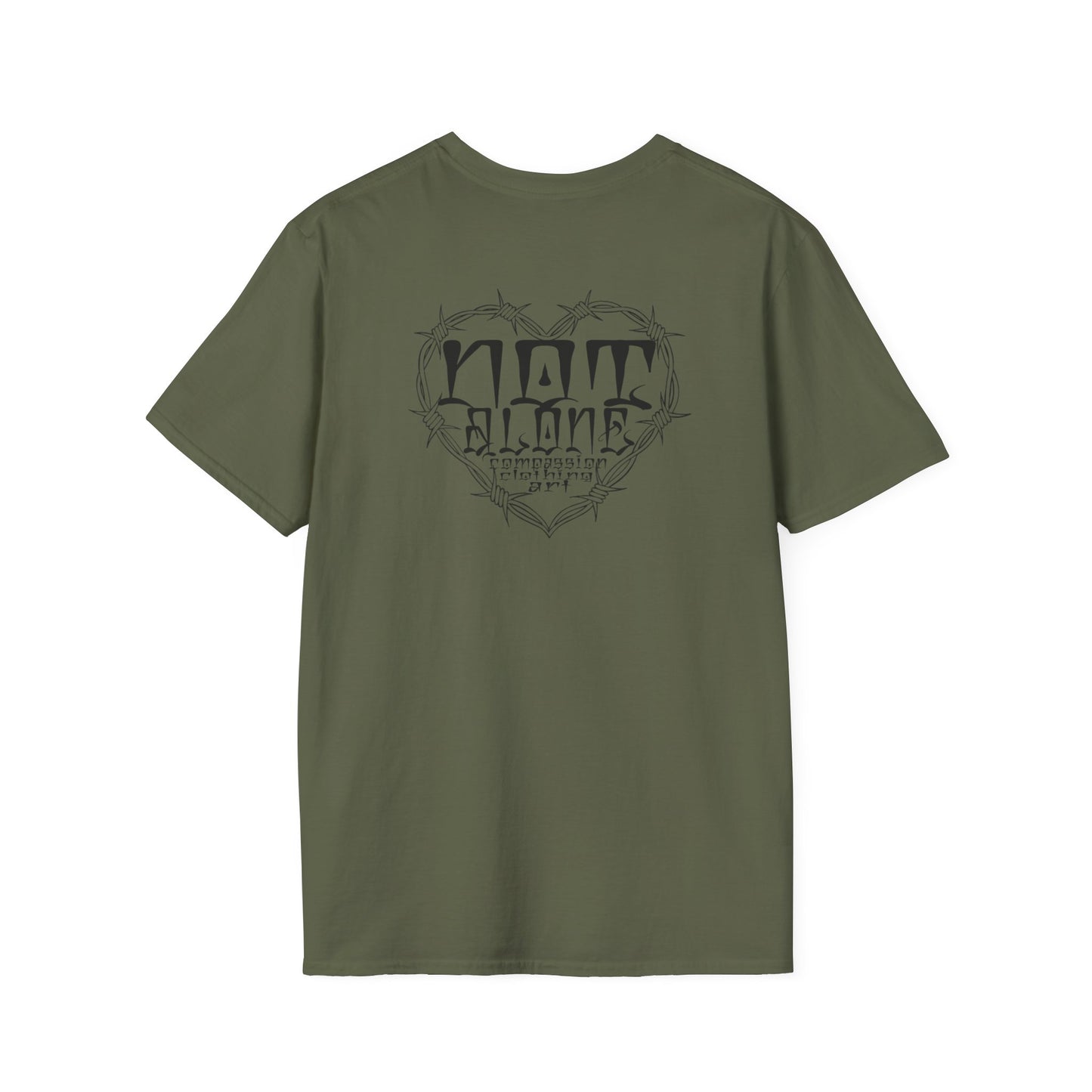 Bohemian Graphic T-Shirt - 'Not Alone' Heart Design