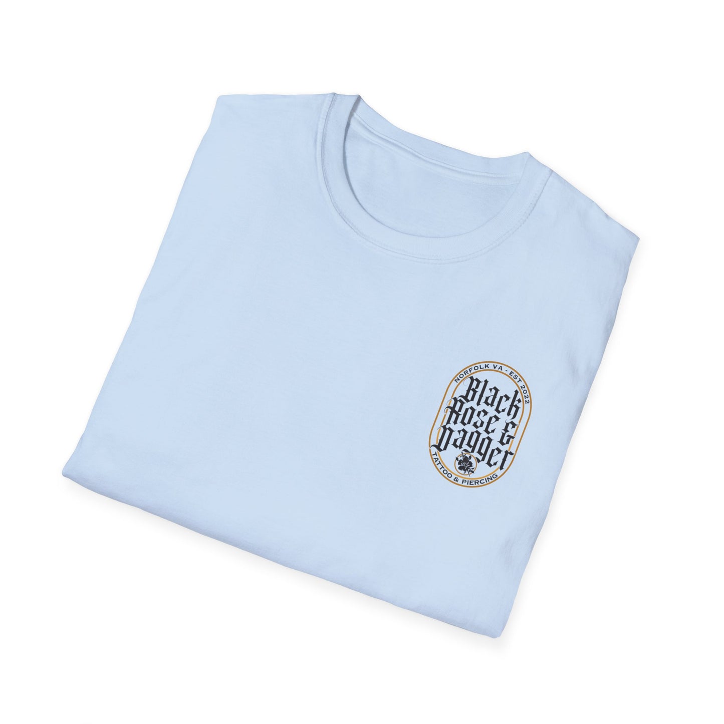 Unisex Softstyle T-Shirt - Black Rose & Dagger Graphic Tee