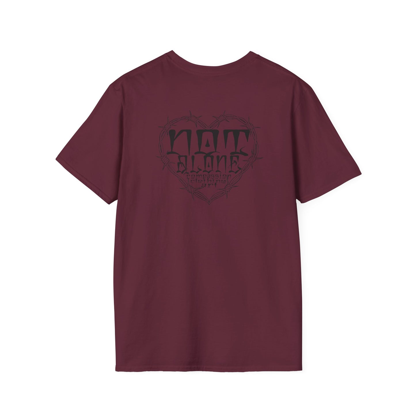 Bohemian Graphic T-Shirt - 'Not Alone' Heart Design