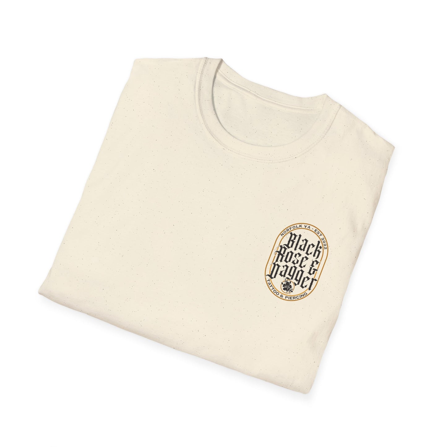 Unisex Softstyle T-Shirt - Black Rose & Dagger Graphic Tee