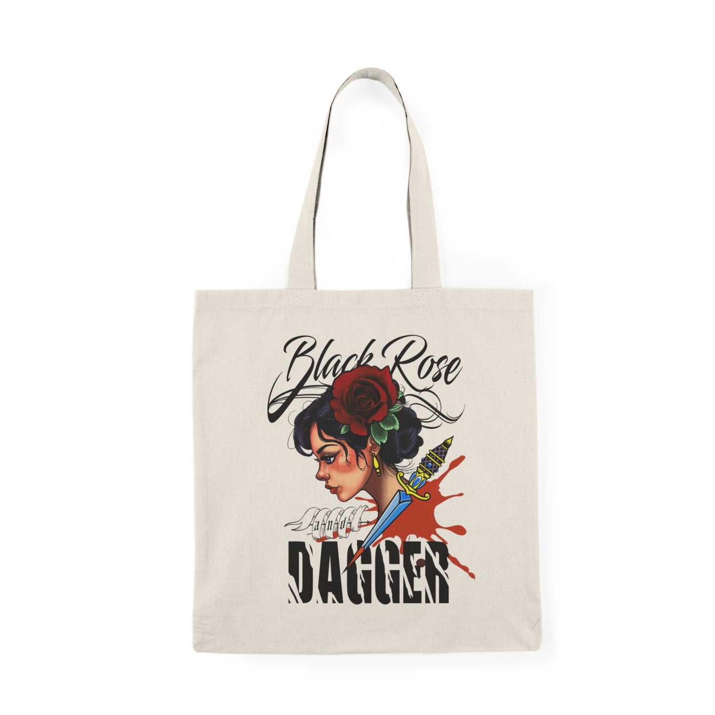 Edgy Black Rose Design Tote Bag - Stylish & Versatile Carryall